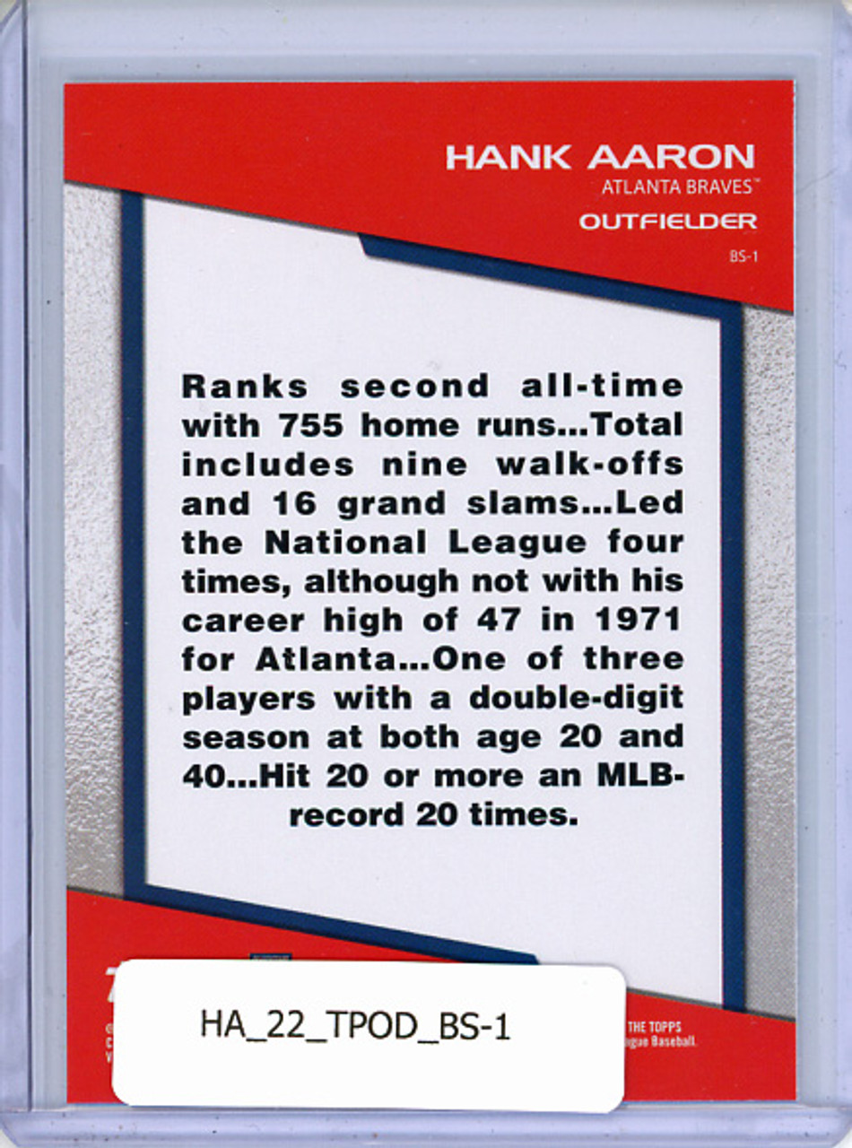 Hank Aaron 2022 Opening Day, Bomb Squad #BS-1