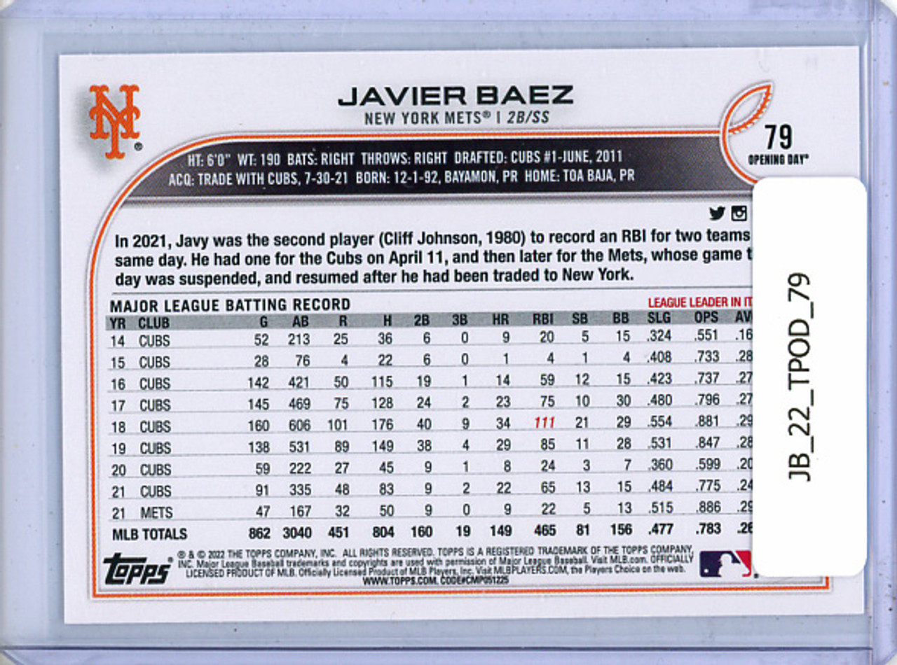 Javier Baez 2022 Opening Day #79