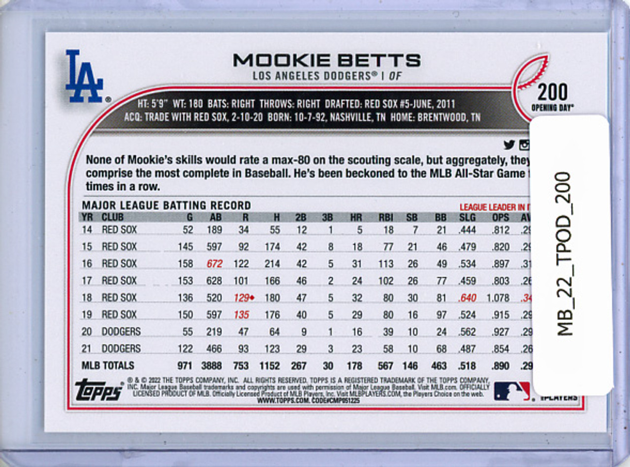 Mookie Betts 2022 Opening Day #200