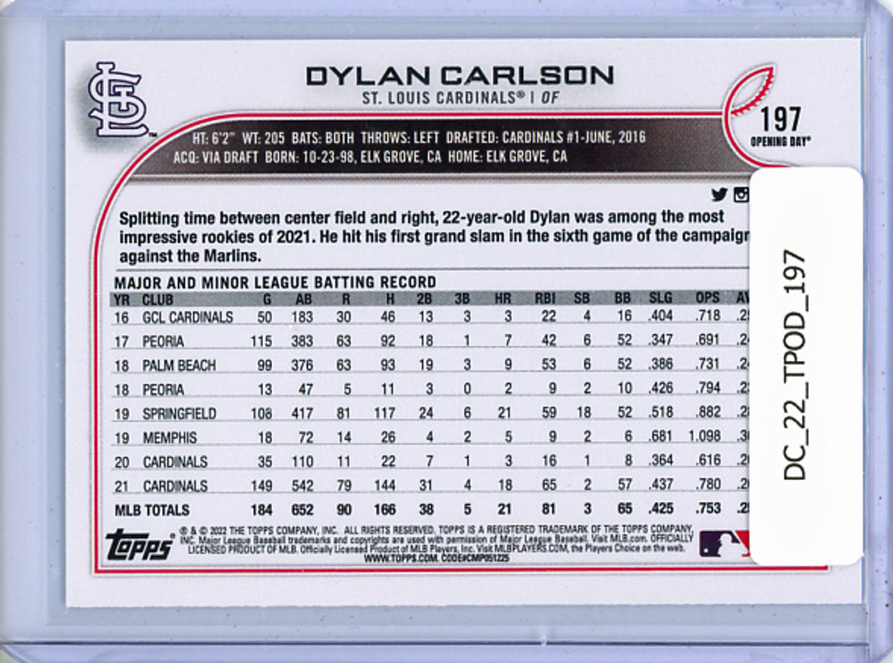 Dylan Carlson 2022 Opening Day #197