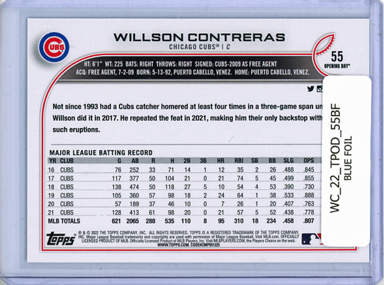 Willson Contreras 2022 Opening Day #55 Blue Foil