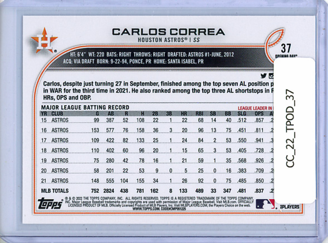Carlos Correa 2022 Opening Day #37