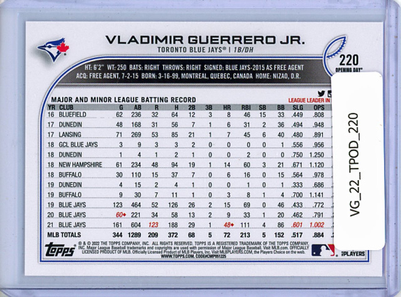 Vladimir Guerrero Jr. 2022 Opening Day #220