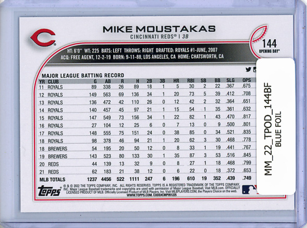 Mike Moustakas 2022 Opening Day #144 Blue Foil