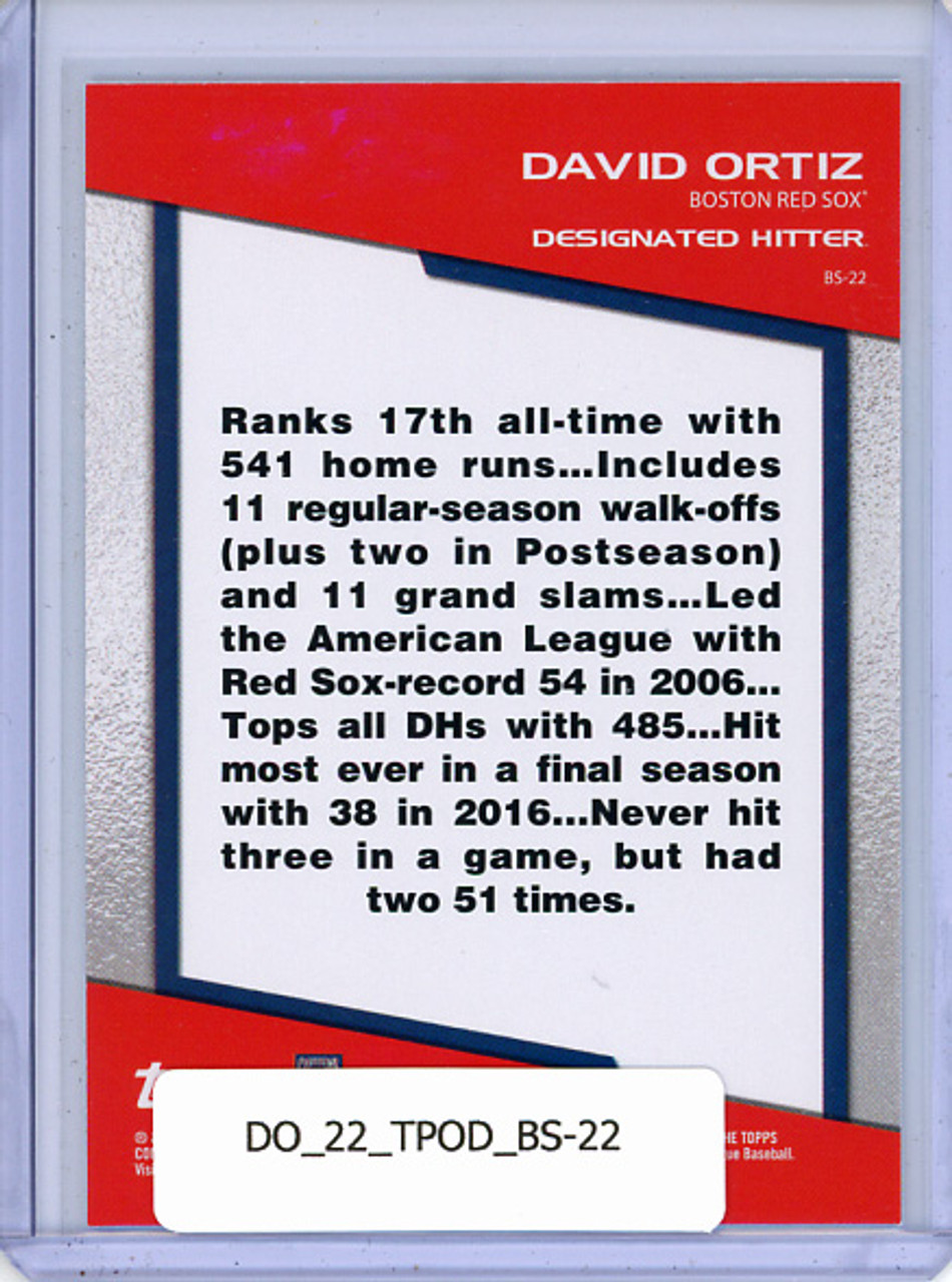 David Ortiz 2022 Opening Day, Bomb Squad #BS-22