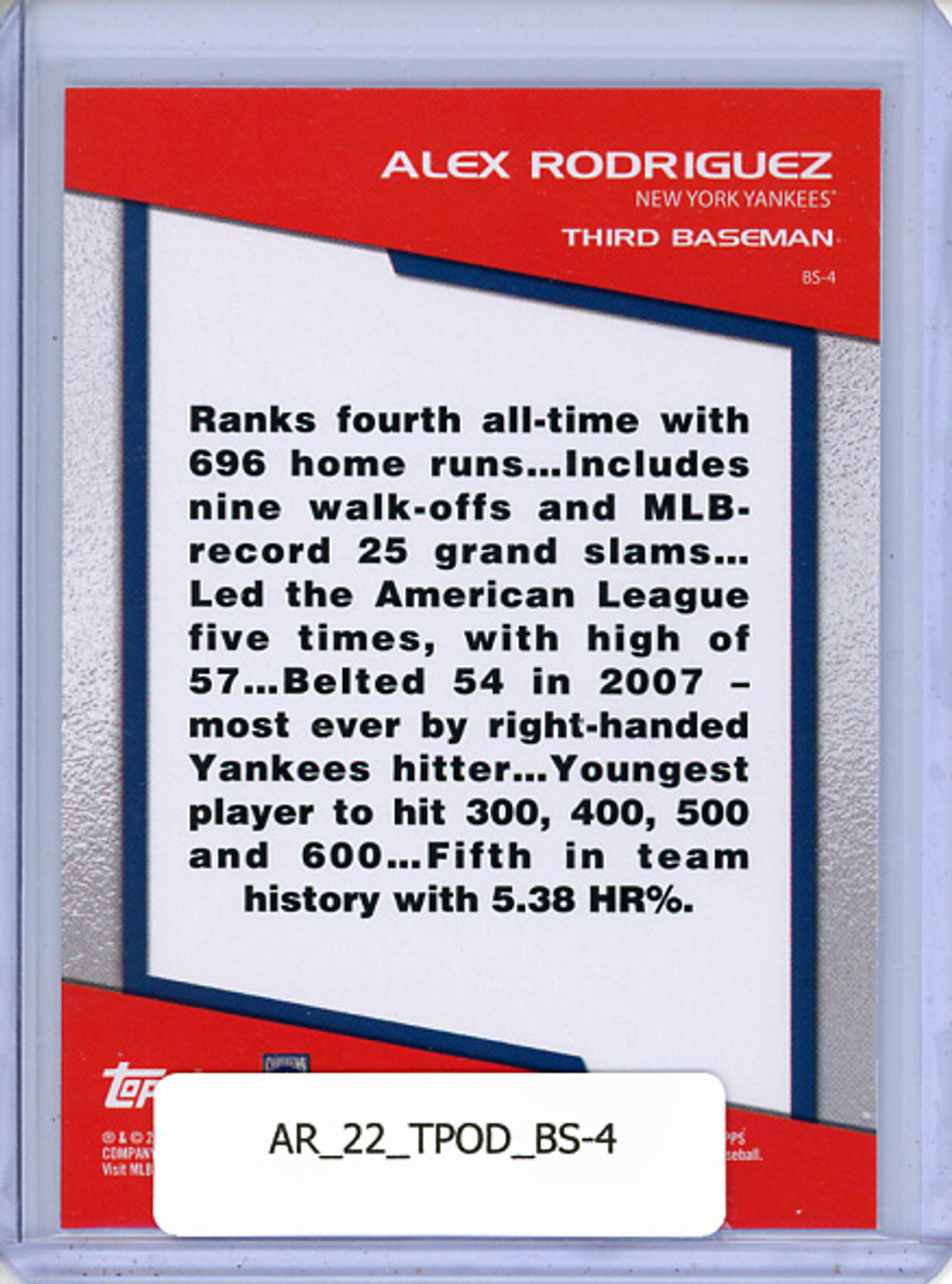 Alex Rodriguez 2022 Opening Day, Bomb Squad #BS-4