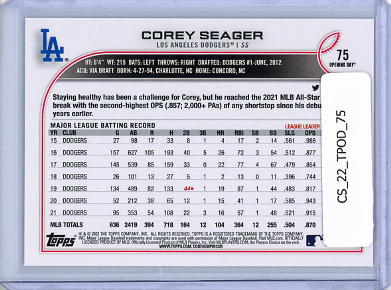 Corey Seager 2022 Opening Day #75