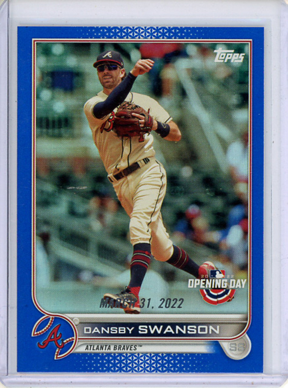 Dansby Swanson 2022 Opening Day #21 Blue Foil