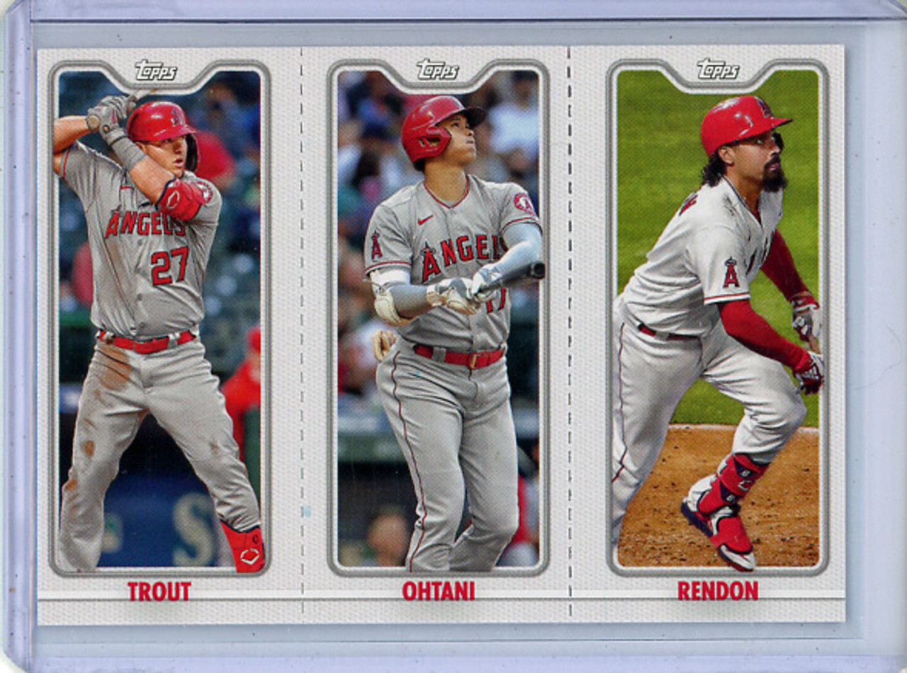 Mike Trout, Shohei Ohtani, Anthony Rendon 2022 Opening Day, Triple Play #TPC-1