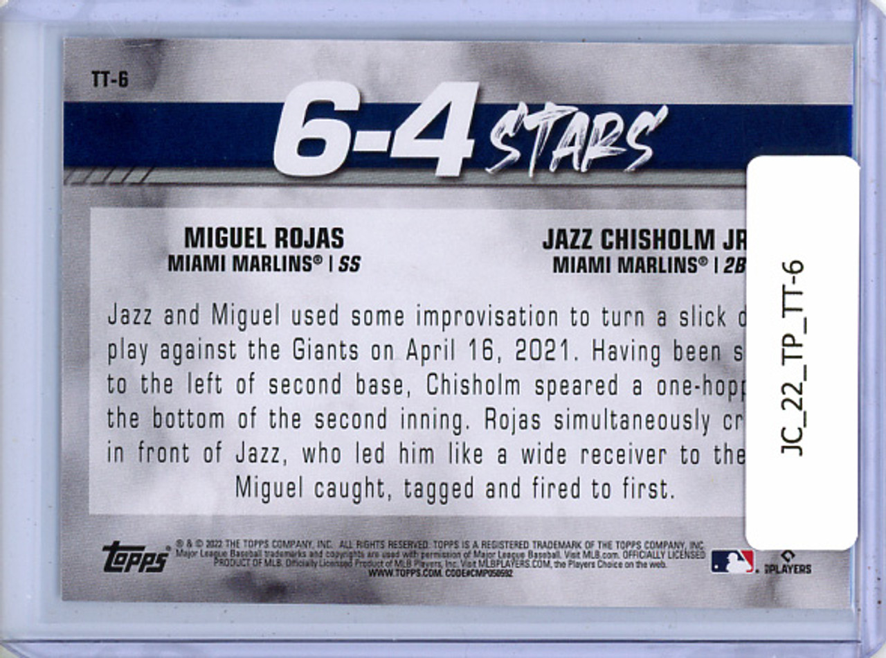 Jazz Chisholm Jr., Miguel Rojas 2022 Topps, 6-4 Stars #TT-6