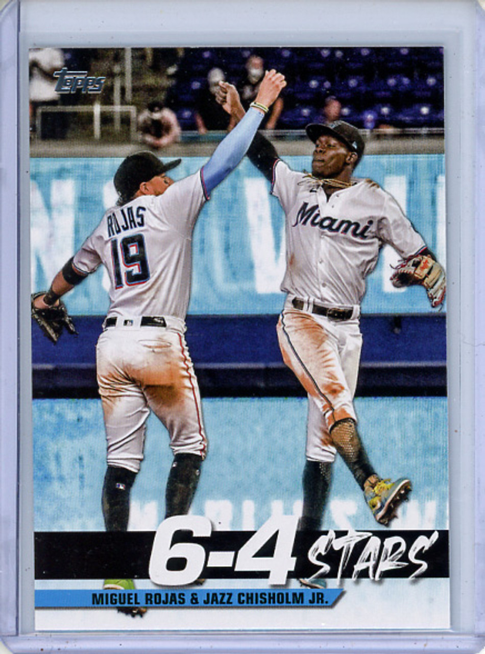 Jazz Chisholm Jr., Miguel Rojas 2022 Topps, 6-4 Stars #TT-6