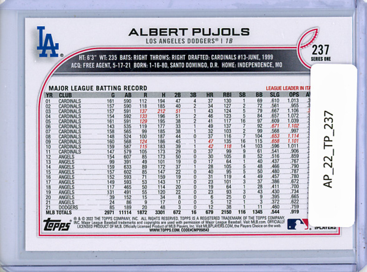 Albert Pujols 2022 Topps #237