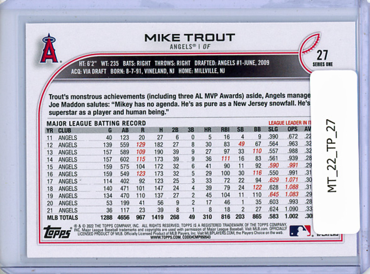 Mike Trout 2022 Topps #27