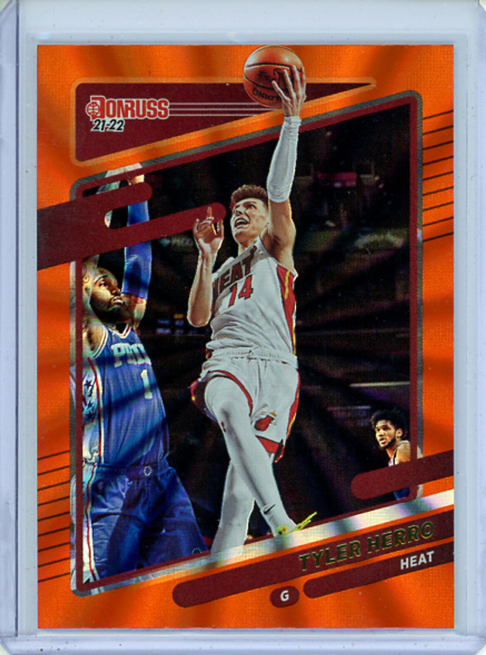 Tyler Herro 2021-22 Donruss #114 Holo Orange Laser