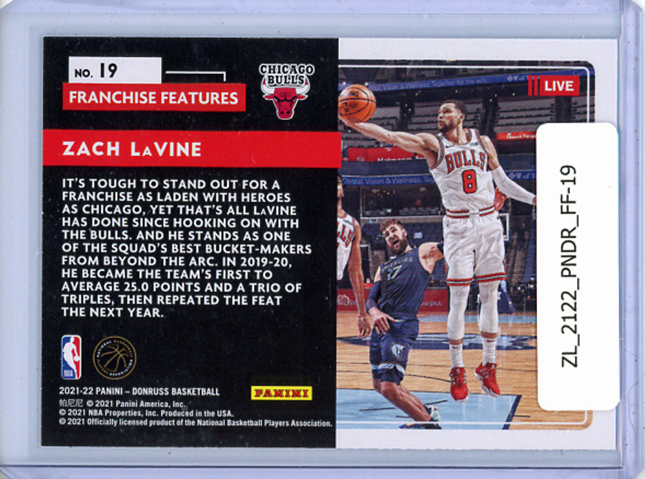 Zach LaVine 2021-22 Donruss, Franchise Features #19