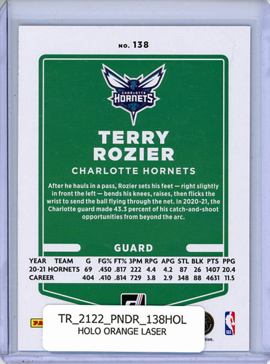 Terry Rozier 2021-22 Donruss #138 Holo Orange Laser