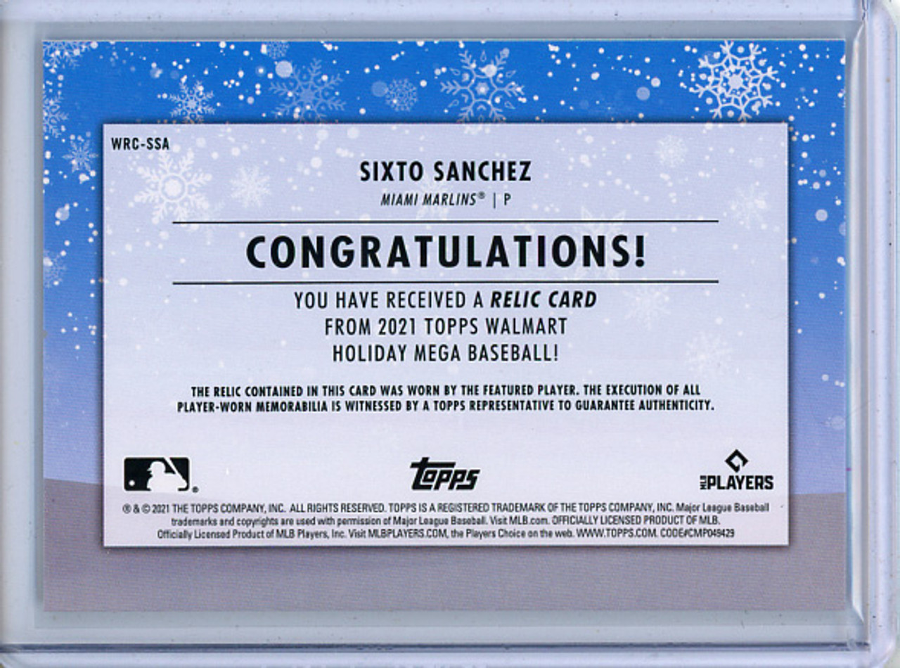 Sixto Sanchez 2021 Topps Holiday, Relics #WRC-SSA (1)