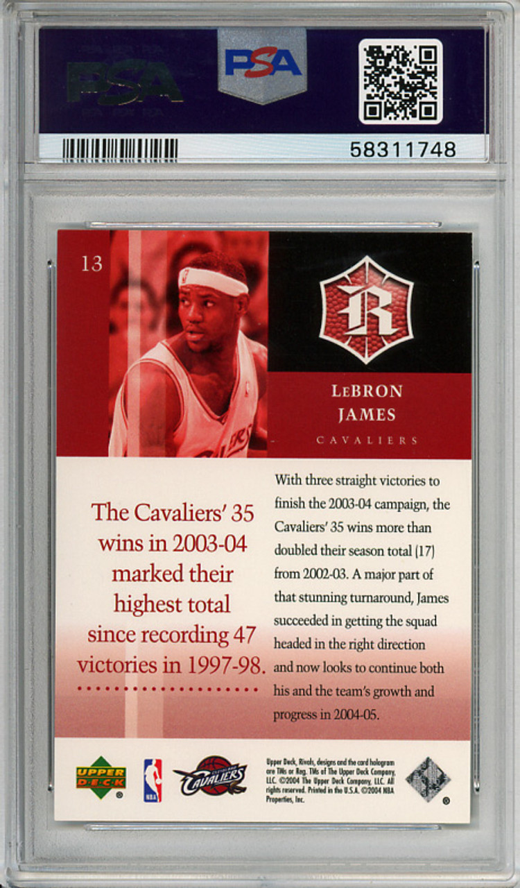 LeBron James 2004-05 Upper Deck Rivals Box Set #13 PSA 9 Mint (#58311748)