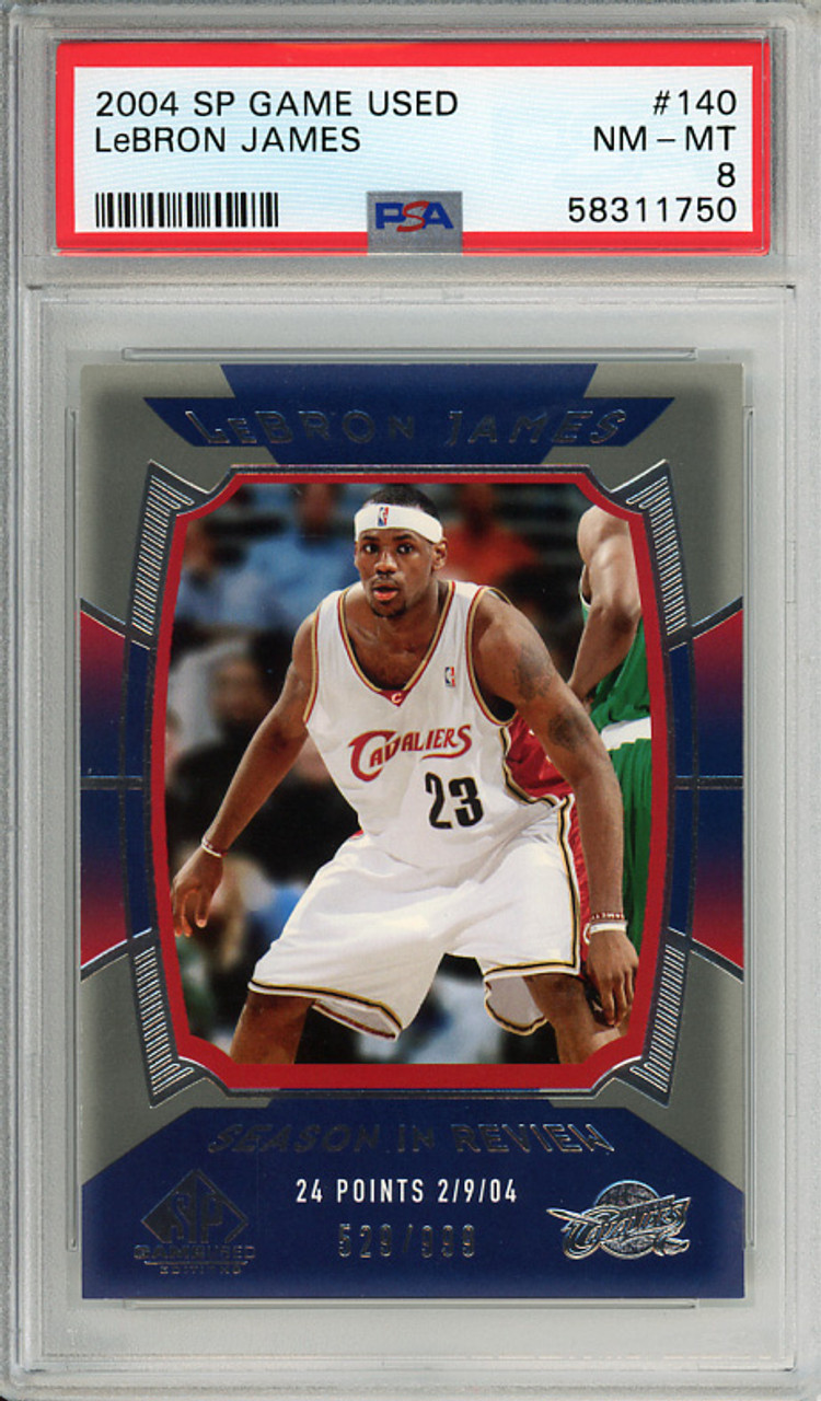 LeBron James 2004-05 SP Game Used #140 Season in Review (#529/999) PSA 8 Near Mint-Mint (#58311750)