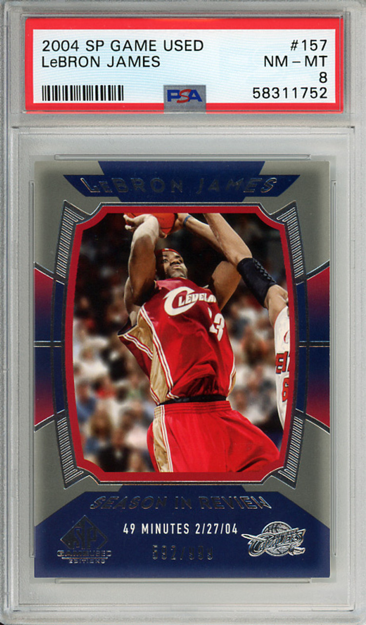 LeBron James 2004-05 SP Game Used #157 Season in Review (#592/999) PSA 8 Near Mint-Mint (#58311752)