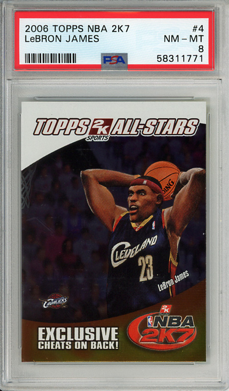 LeBron James 2006-07 Topps, 2K7 Promotion #4 PSA 8 Near Mint-Mint (#58311771)