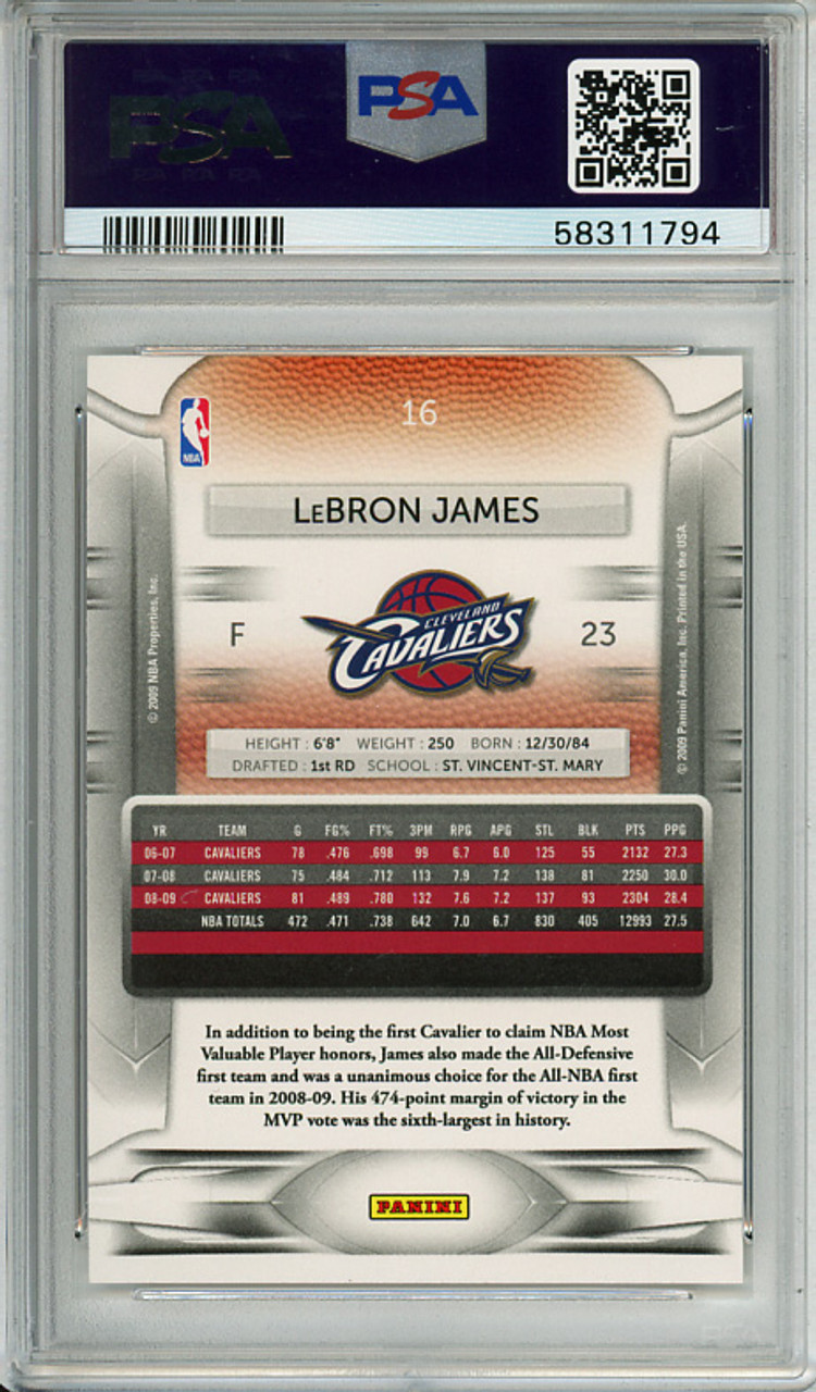 LeBron James 2009-10 Prestige #16 PSA 10 Gem Mint (#58311794)