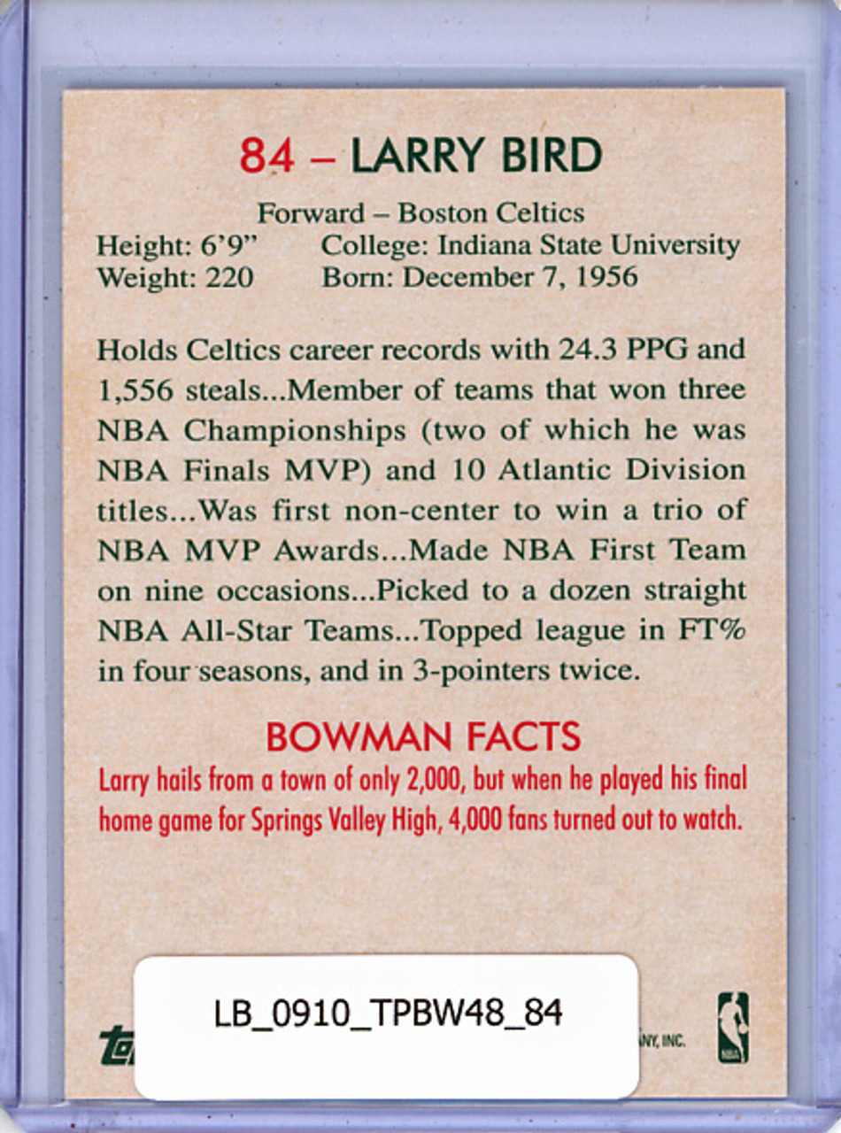 Larry Bird 2009-10 Bowman 1948 #84