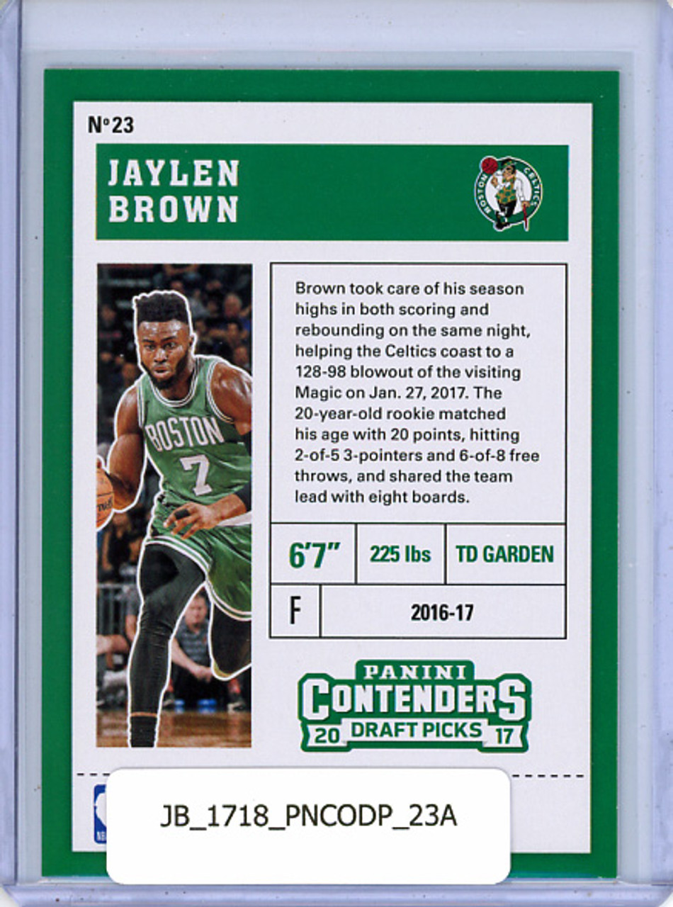 Jaylen Brown 2017-18 Contenders Draft Picks #23A