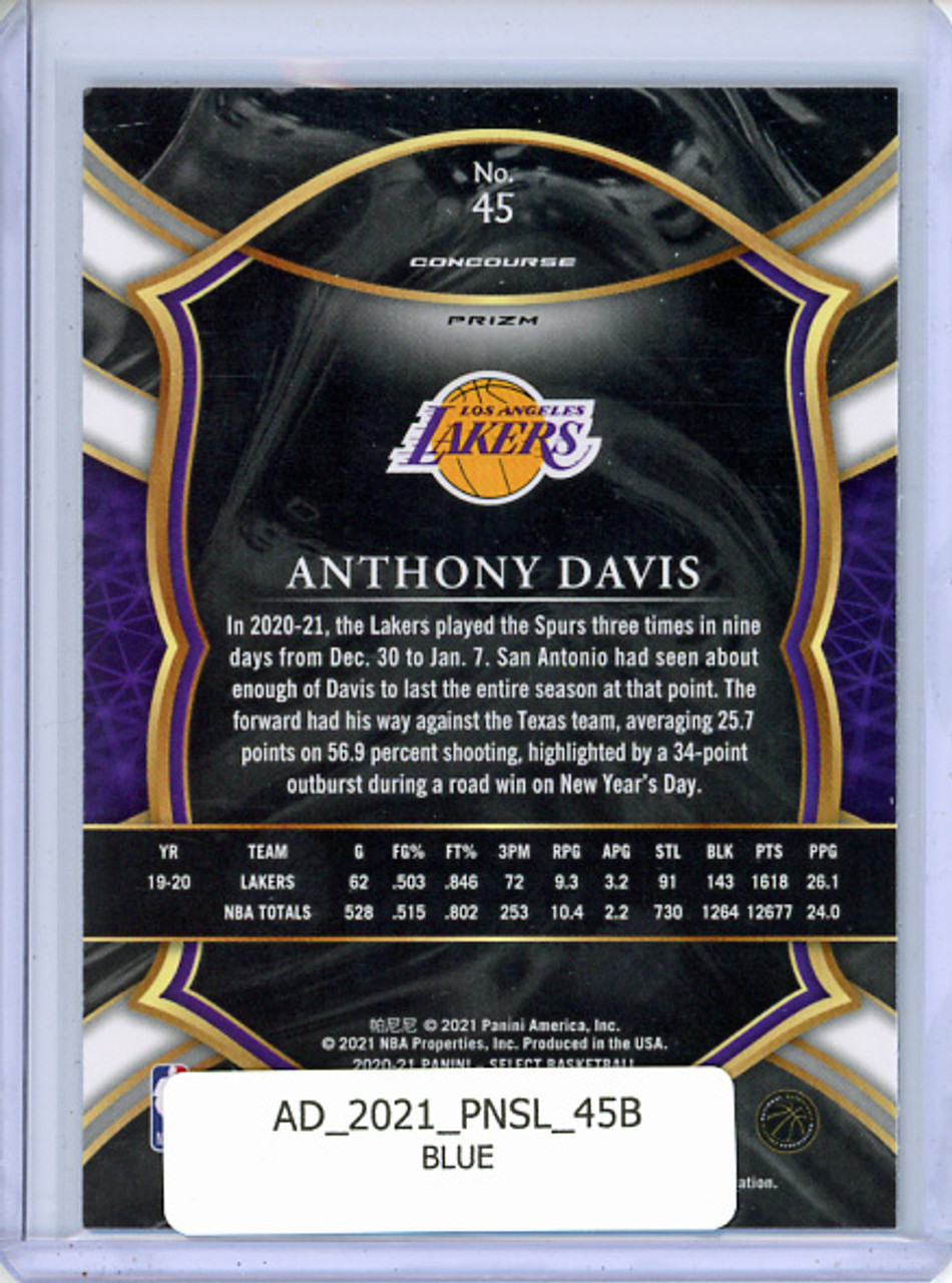 Anthony Davis 2020-21 Select #45 Concourse Blue