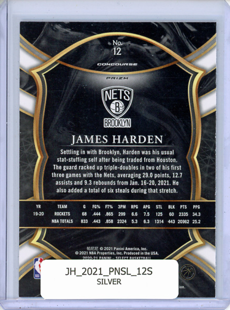 James Harden 2020-21 Select #12 Concourse Silver