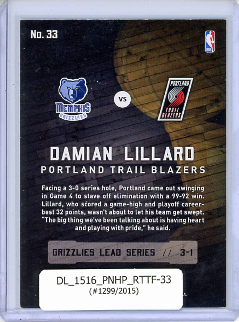 Damian Lillard 2015-16 Hoops, Road to the Finals #33 First Round (#1299/2015)