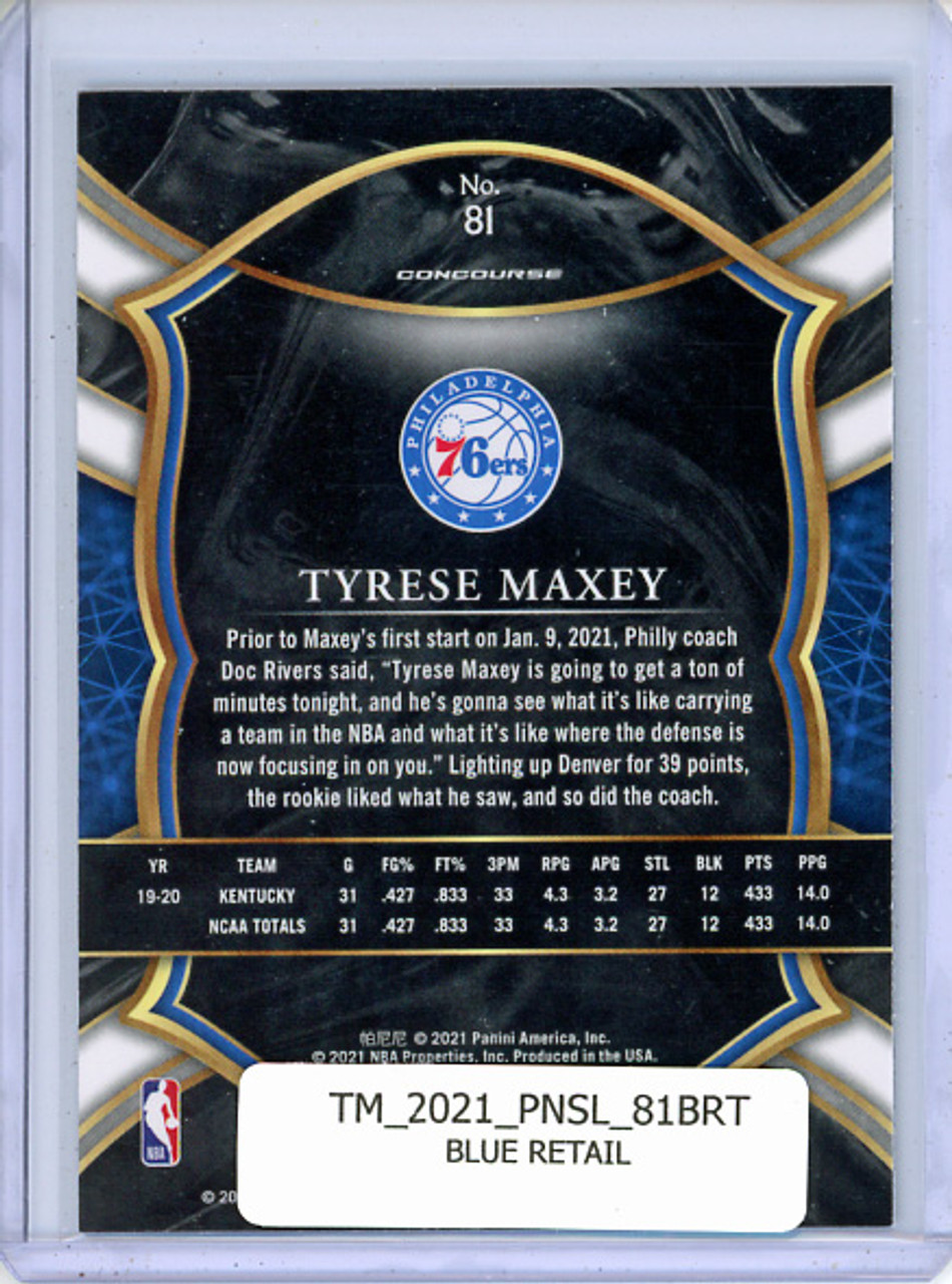 Tyrese Maxey 2020-21 Select #81 Blue Retail