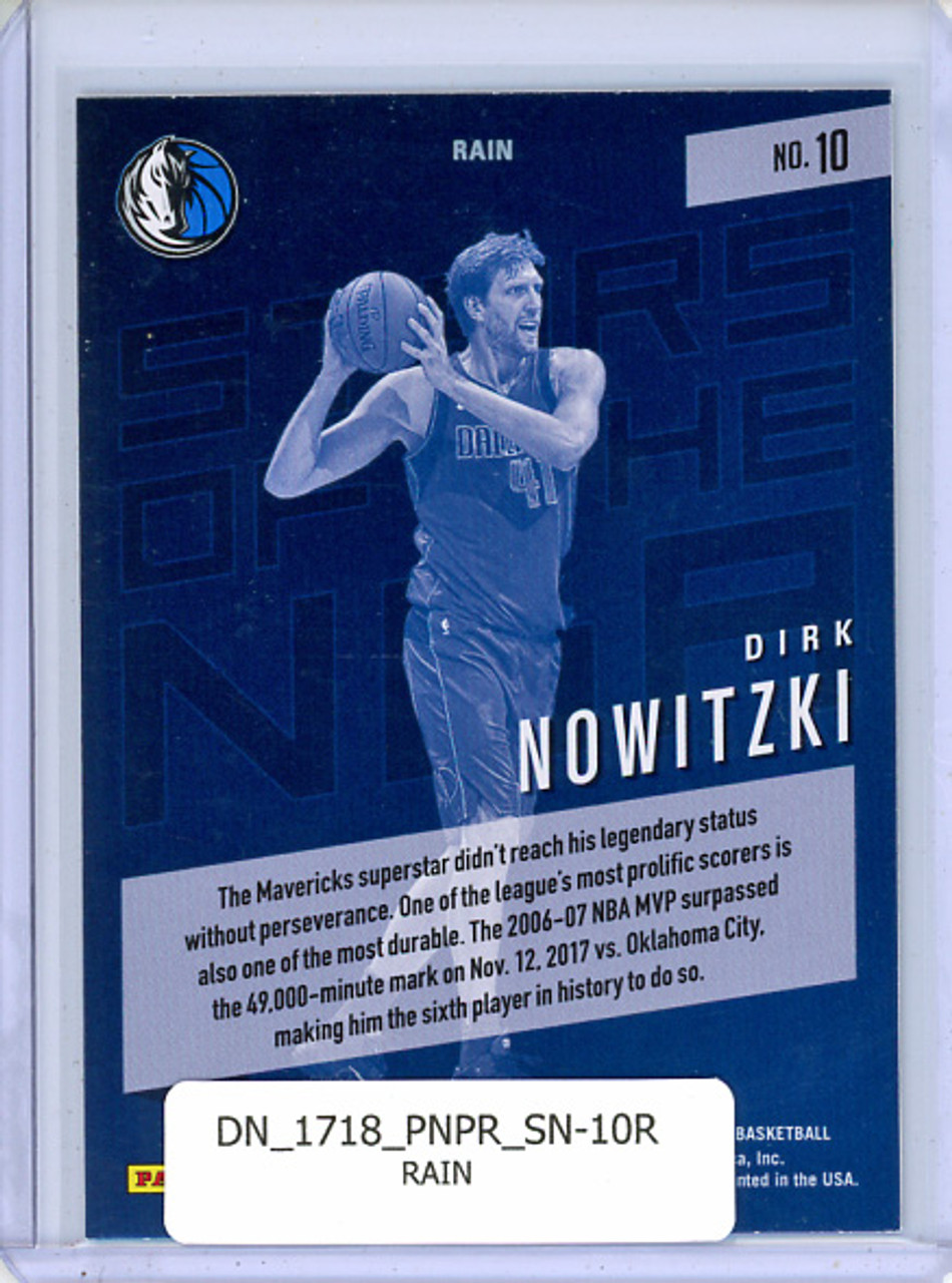 Dirk Nowitzki 2017-18 Prestige, Stars of the NBA #10 Rain