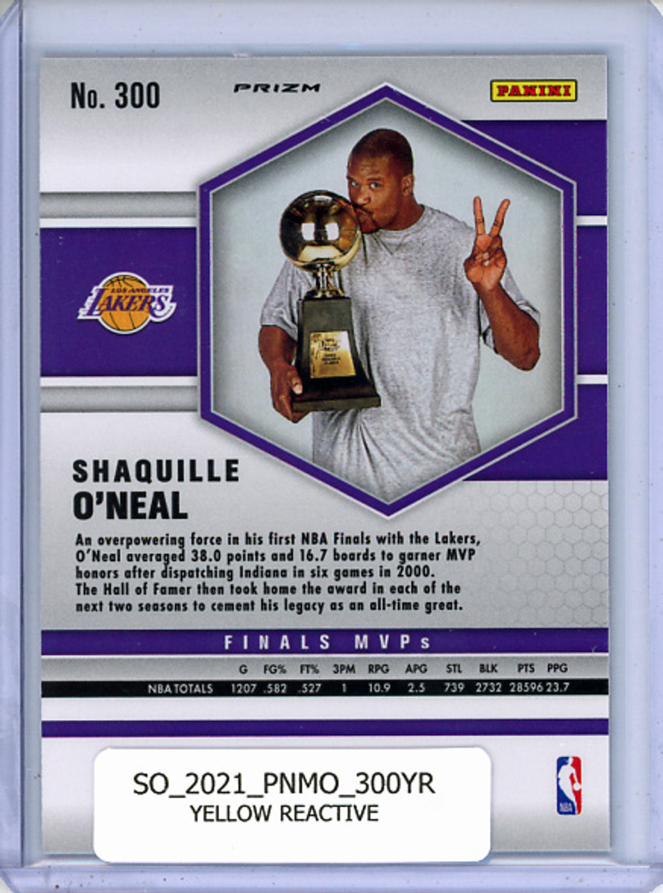 Shaquille O'Neal 2020-21 Mosaic #300 Finals MVPs Yellow Reactive