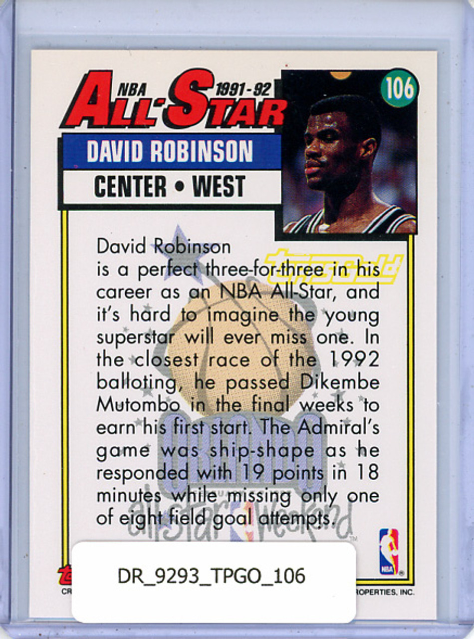 David Robinson 1992-93 Topps Gold #106 All-Star