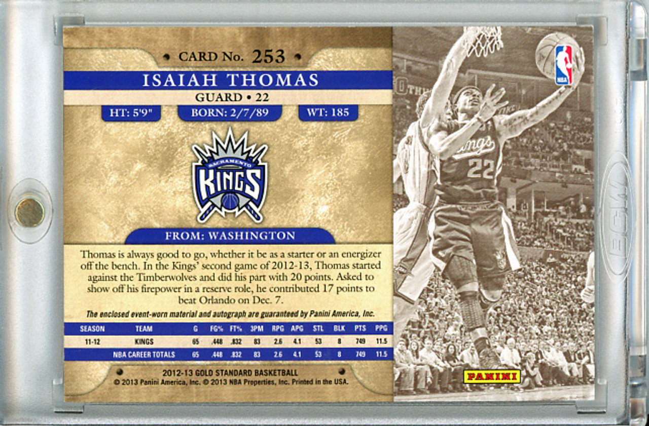 Isaiah Thomas 2012-13 Gold Standard #253 Patch Autograph (1)
