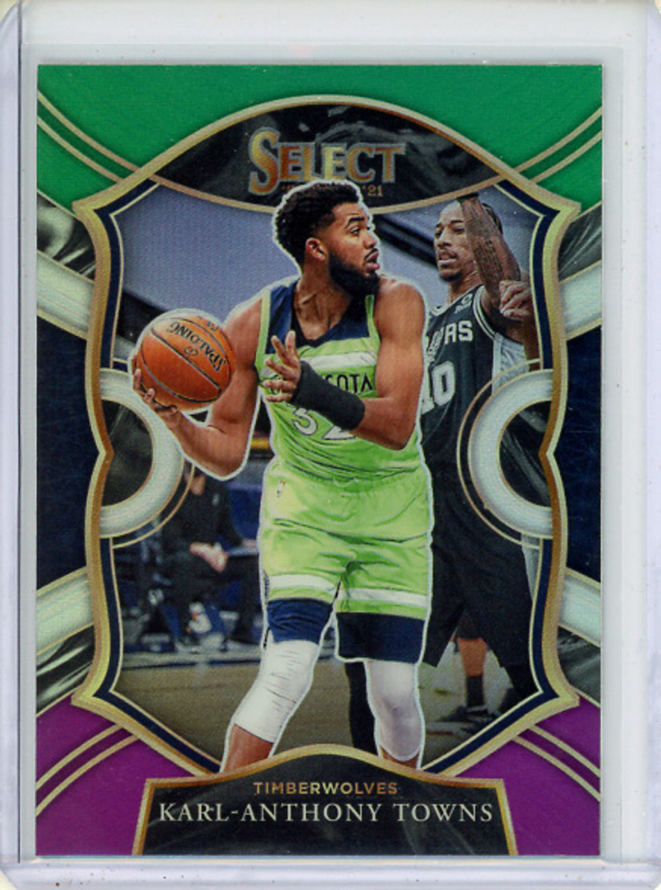 Karl-Anthony Towns 2020-21 Select #36 Concourse Green White Purple