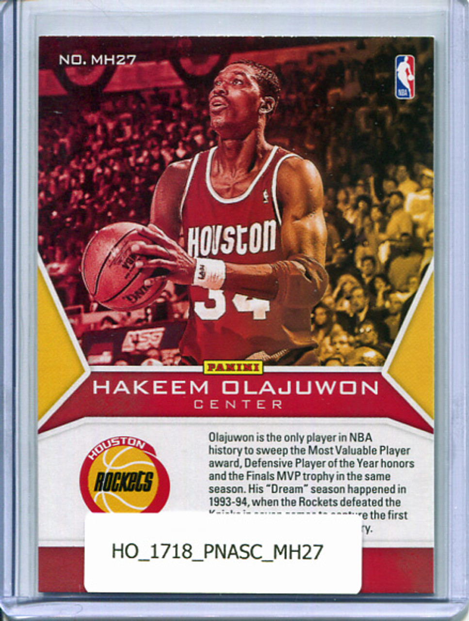 Hakeem Olajuwon 2017-18 Ascension, Making History #MH27