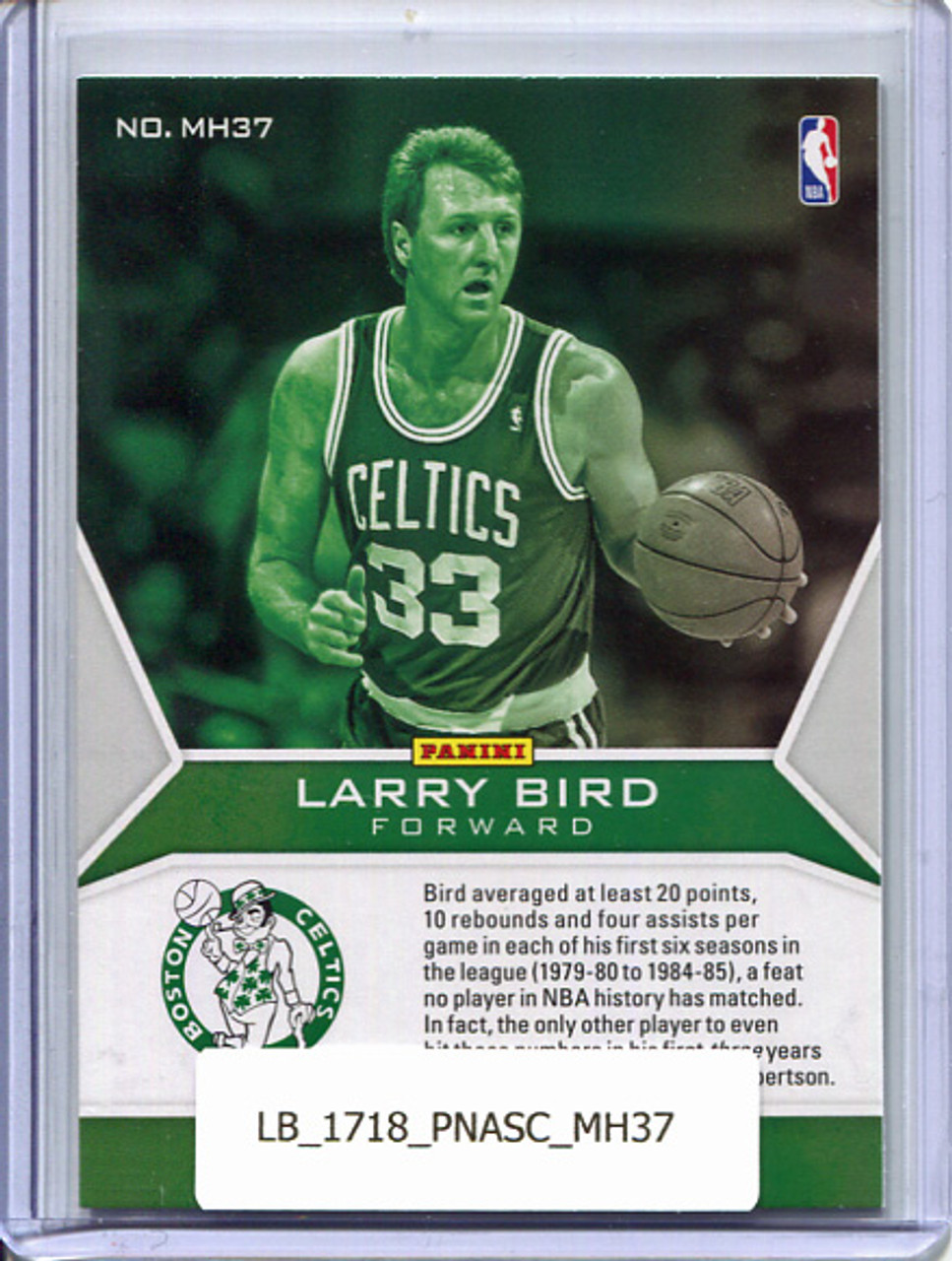 Larry Bird 2017-18 Ascension, Making History #MH37