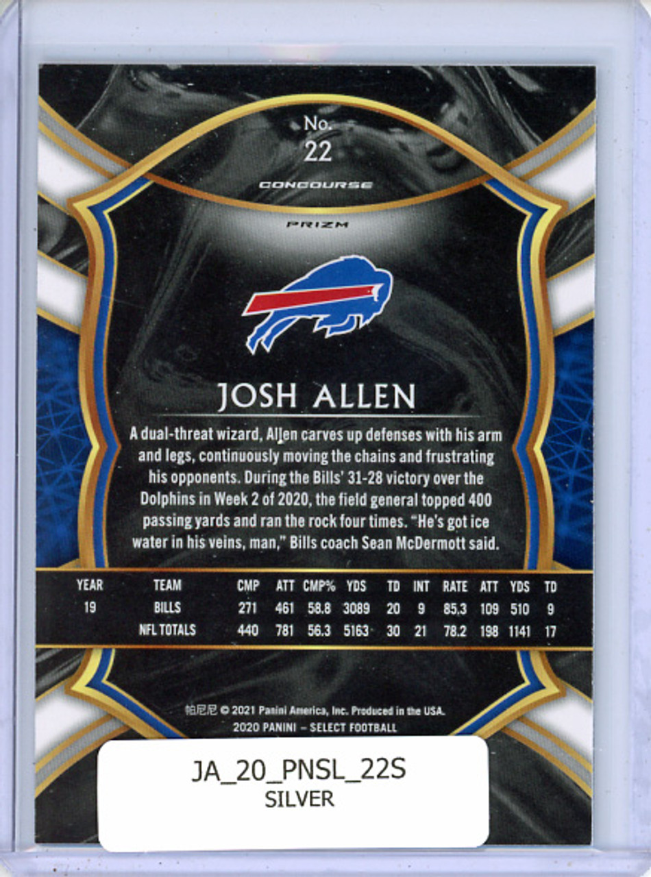 Josh Allen 2020 Select #22 Concourse Silver