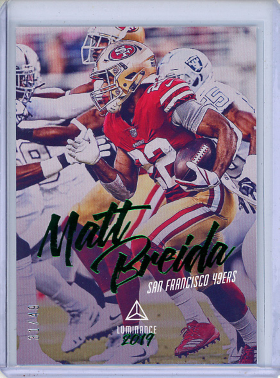 Matt Breida 2019 Luminance #97 Green (#31/49)