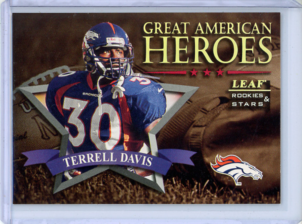 Terrell Davis 1998 Leaf Rookies & Stars, Great American Heroes #8 (#2476/2500)