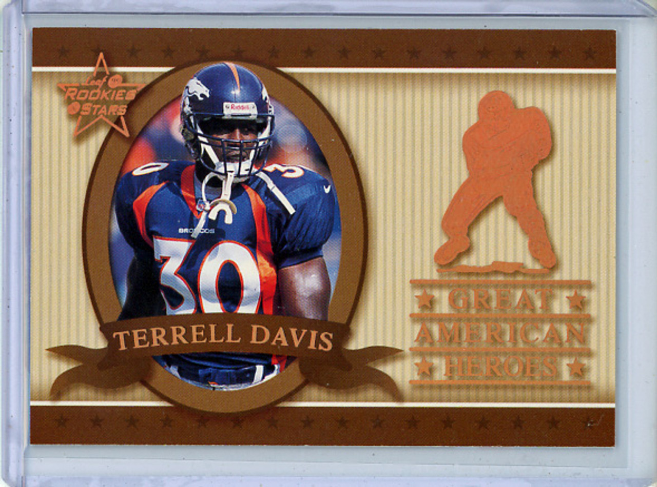 Terrell Davis 1999 Leaf Rookies & Stars, Great American Heroes #GAH-7 (#0182/2500)