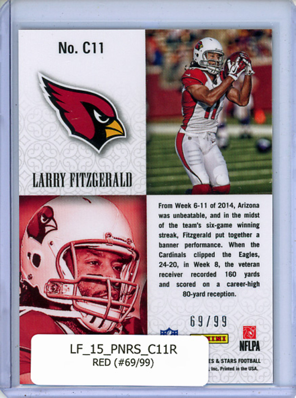 Larry Fitzgerald 2015 Rookies & Stars, Crusade #C11 Red (#69/99)