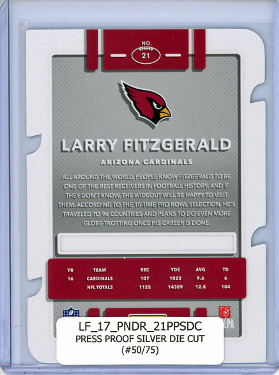 Larry Fitzgerald 2017 Donruss #21 Press Proof Silver Die Cuts (#50/75)