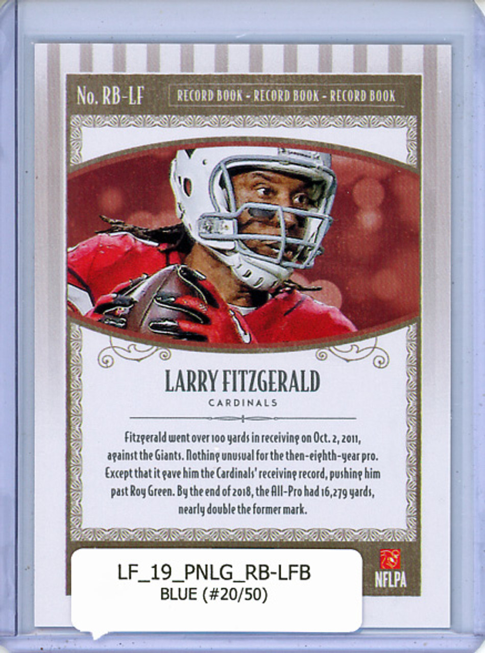 Larry Fitzgerald 2019 Legacy, Record Book #RB-LF Blue (#20/50)