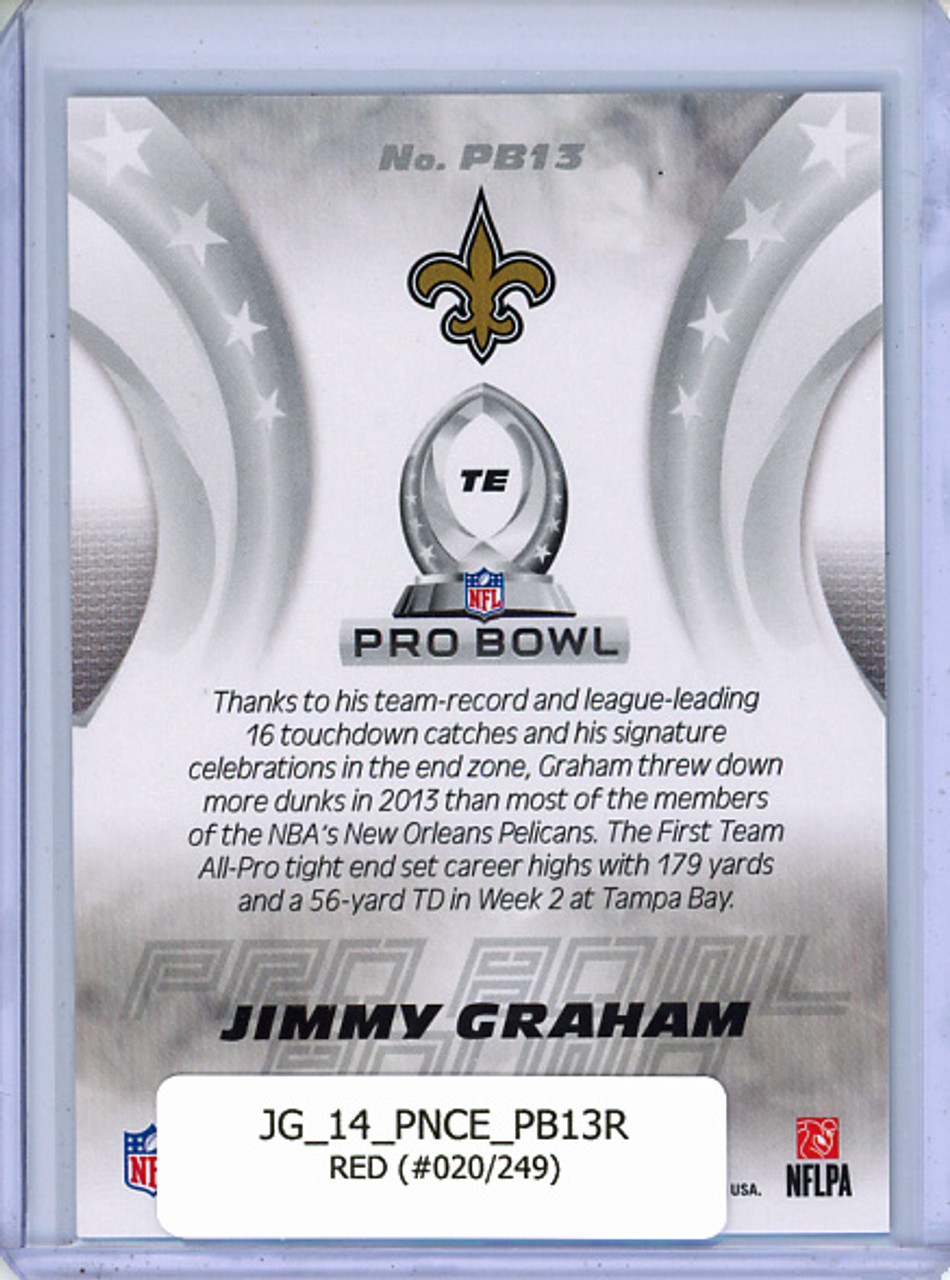 Jimmy Graham 2014 Certified, Pro Bowl Bound #PB13 Red (#020/249)