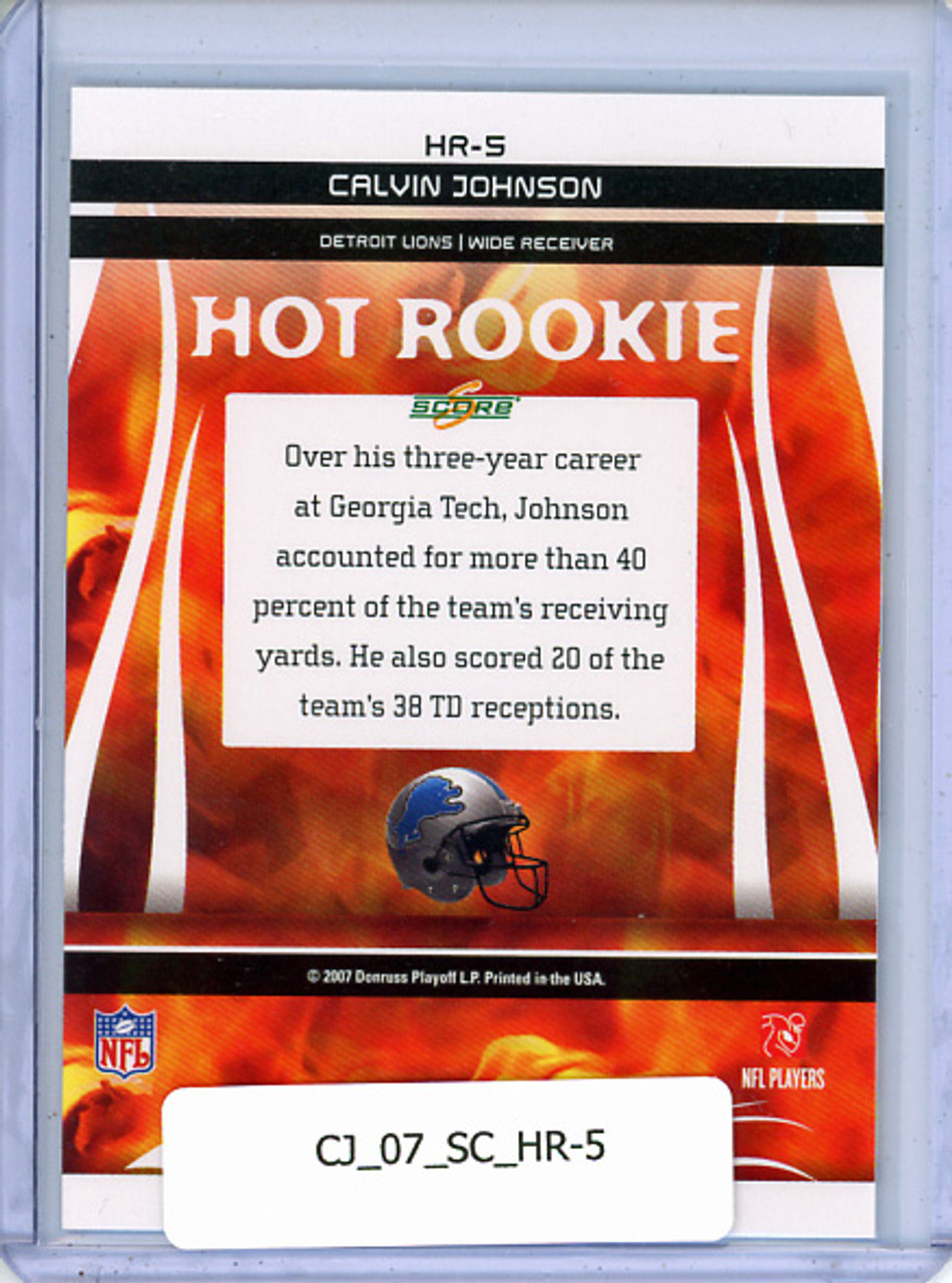 Calvin Johnson 2007 Score, Hot Rookie #HR-5