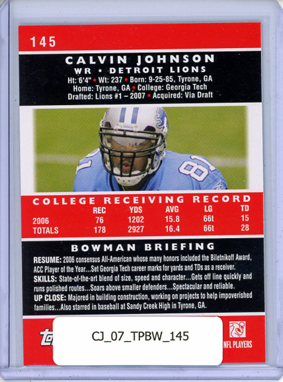 Calvin Johnson 2007 Bowman #145