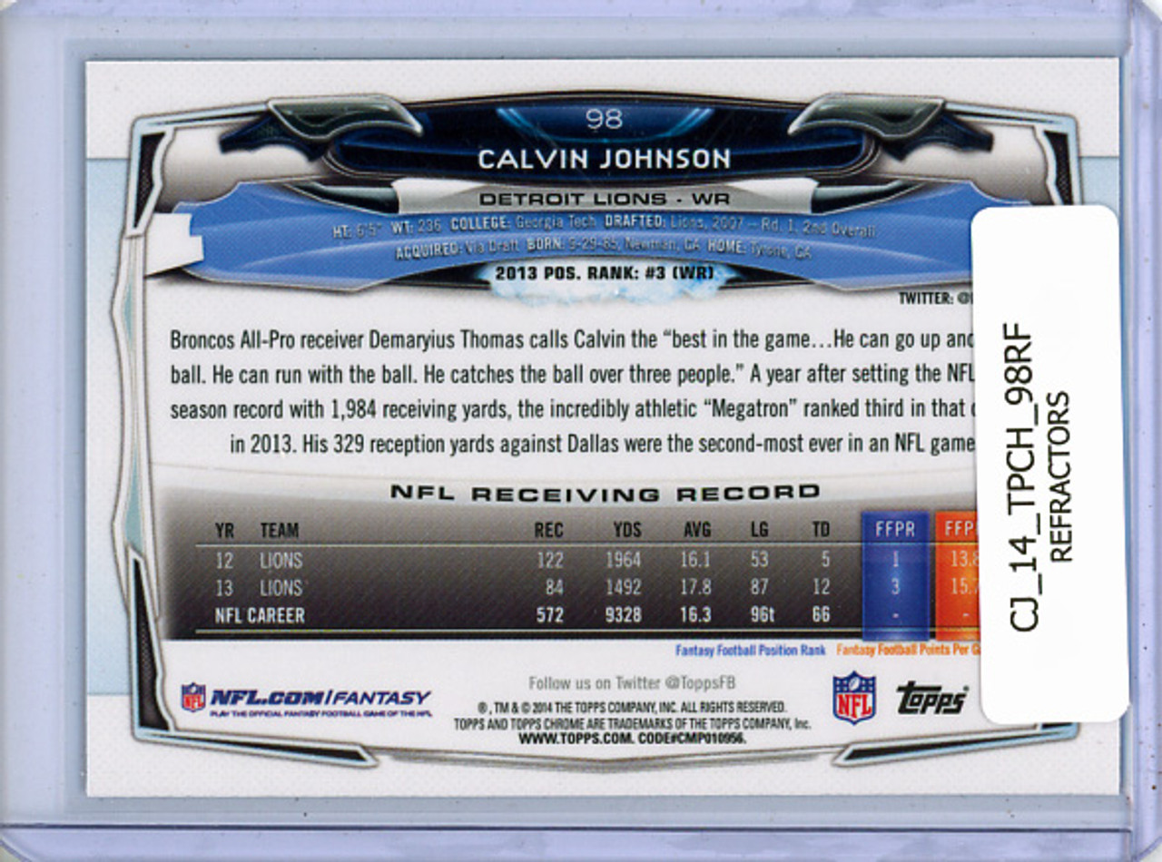 Calvin Johnson 2014 Topps Chrome #98 Refractors